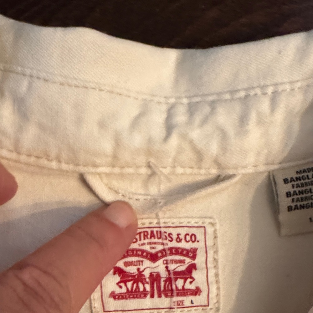 Levi’s White (Ecru) Western Long Sleeve Snap-Up Shirt - Picture 11 of 11